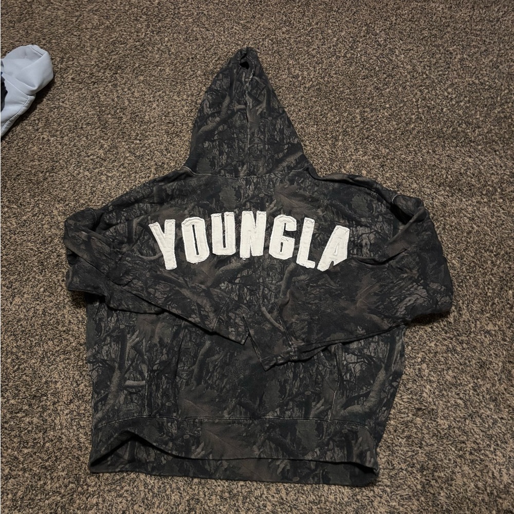 YoungLA Black Camouflage Hoodie